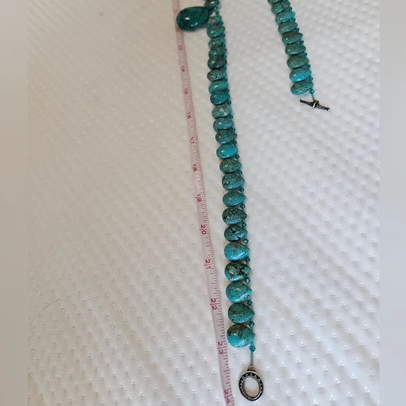 Southwest Style Turquoise Necklace, Bracelet and Earring set - Picture 7 of 14